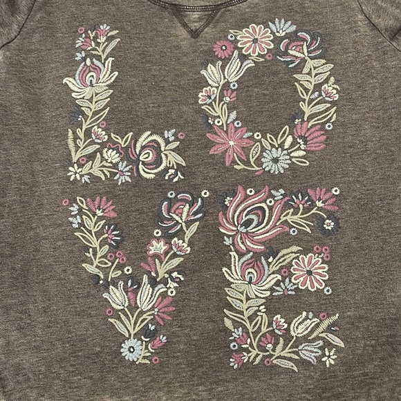 NWT Style & Co Puff Print Whimsical Love Sweatshirt - Picture 6 of 9